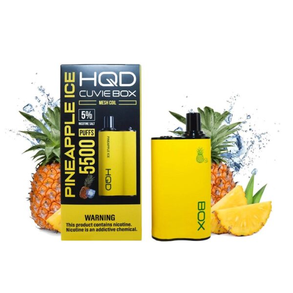 HQD CUVIE BOX 5% DISPOSABLE - PINEAPPLE ICE