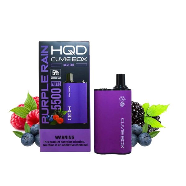 HQD CUVIE BOX 5% DISPOSABLE - PURPLE RAIN