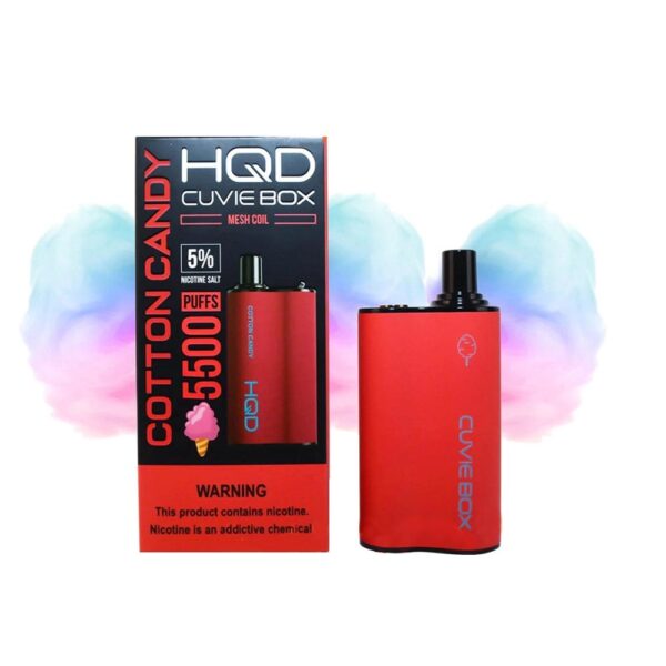 HQD CUVIE BOX 5% DISPOSABLE - COTTON CANDY