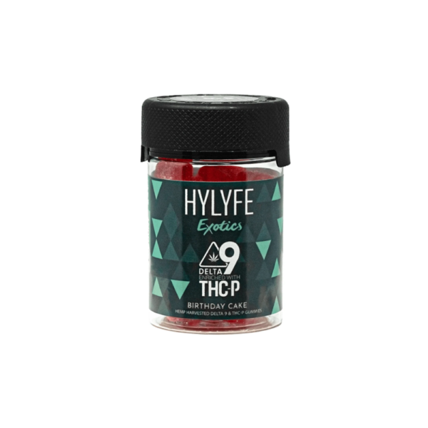 HYLYFE EXOTIC D9 THCP 100MG GUMMIES - BIRTHDAY CAKE
