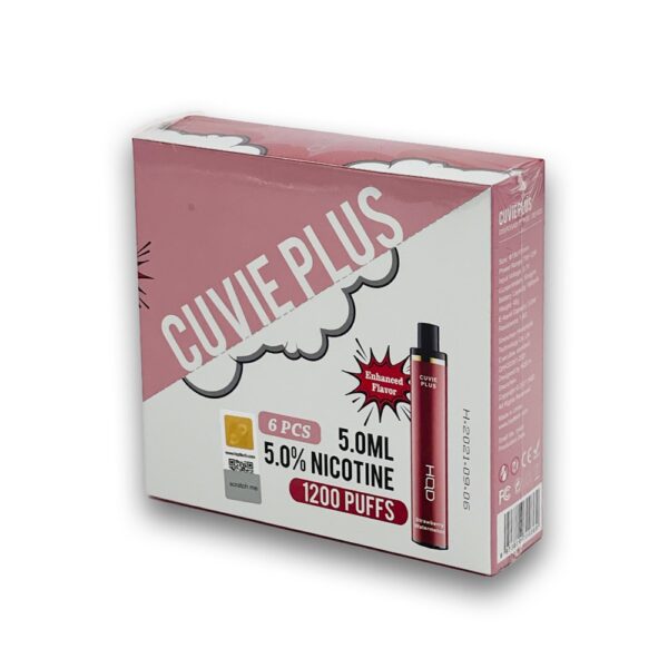 HQD CUVIE PLUS 5% NIC DISPOSABLE - STRAW WTRMLN - Image 2