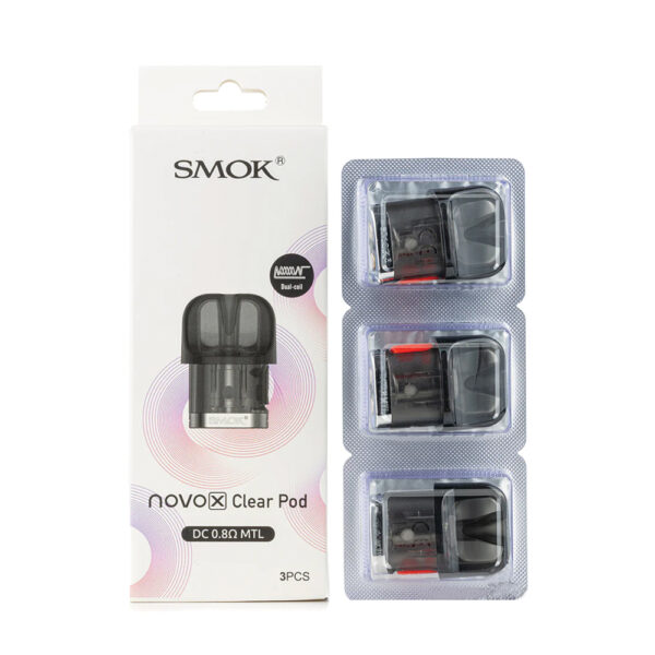 SMOK NOVO X REPLACEMENT CLEAR DC 0.8 OHMS CARTRIDGE