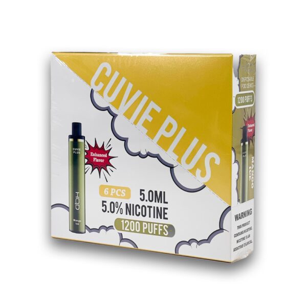 HQD CUVIE PLUS 5% NIC DISPOSABLE - MANGO ICE - Image 2