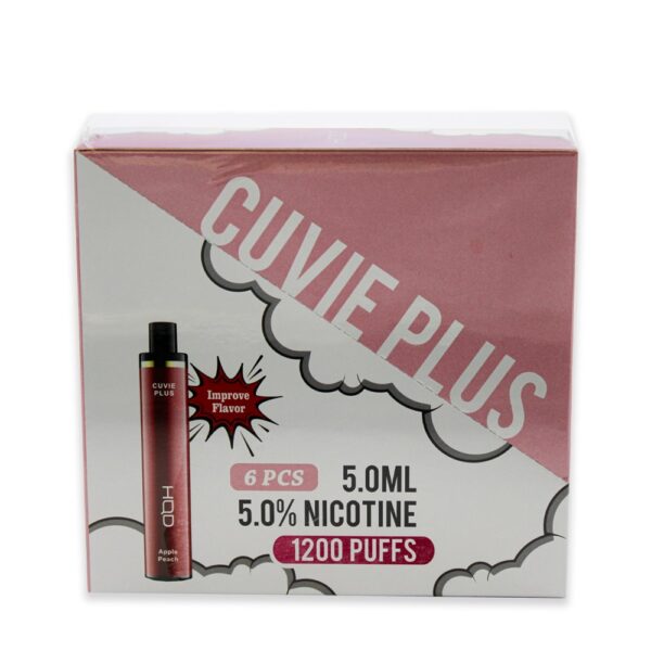 HQD CUVIE PLUS 5% NIC DISPOSABLE - APPLE PEACH - Image 2