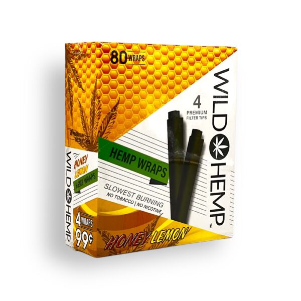 WILD  HEMP W/ FILTER TIP 4/0.99 WRAPS - HONEY LEMON