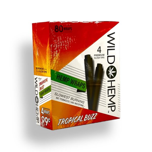 WILD  HEMP W/ FILTER TIP 4/0.99 WRAPS - TROPICAL BUZZ