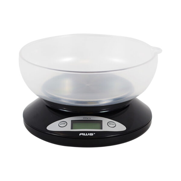 SCALE AWS 5KG KITCHEN SCALE BOWL - BLACK