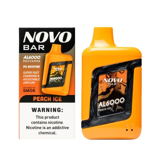 SMOK NOVO BAR 5% SALT NIC DISPOSABLE - PEACH ICE