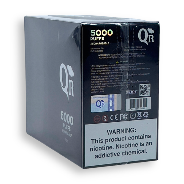 QR  5% NIC 5000 PUFFS DISPOSABLE - KIWI STRAWBERRY - Image 2