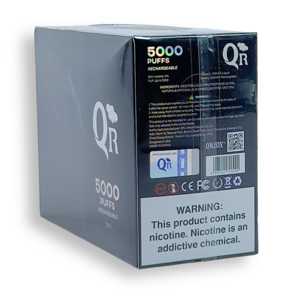 QR  5% NIC 5000 PUFFS DISPOSABLE - LUSH ICE - Image 2