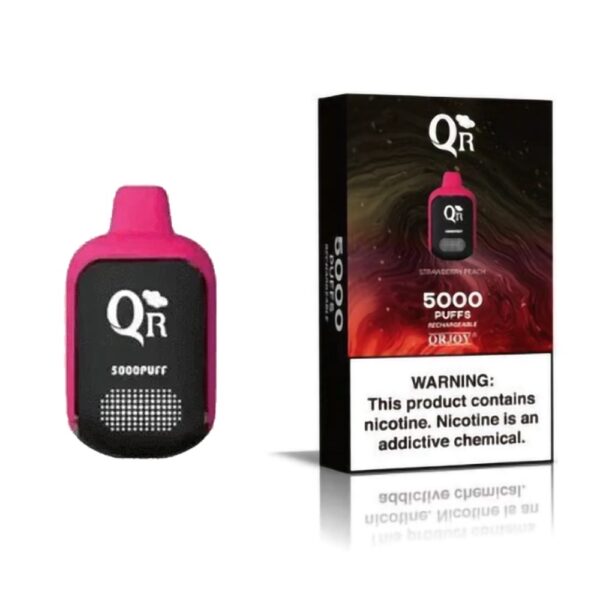 QR 5% NIC 5000 PUFFS DISPOSABLE - STRAW PEACH