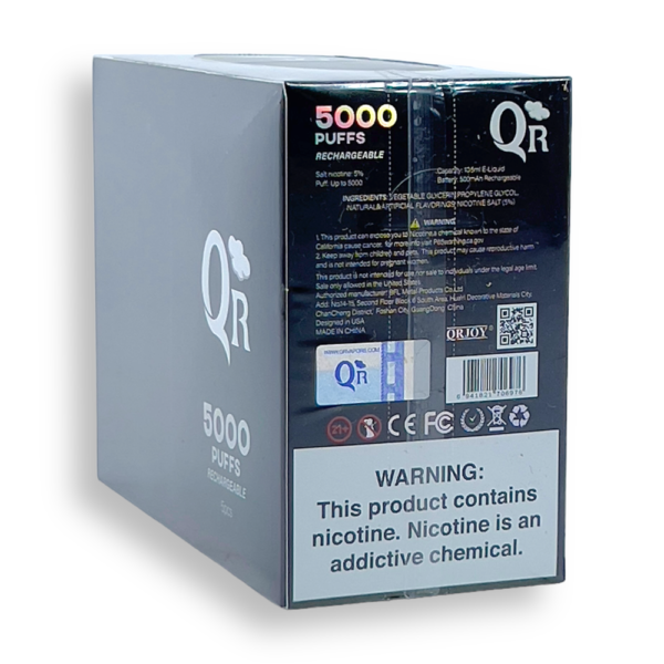 QR 5% NIC 5000 PUFFS DISPOSABLE - STRAW PEACH - Image 2