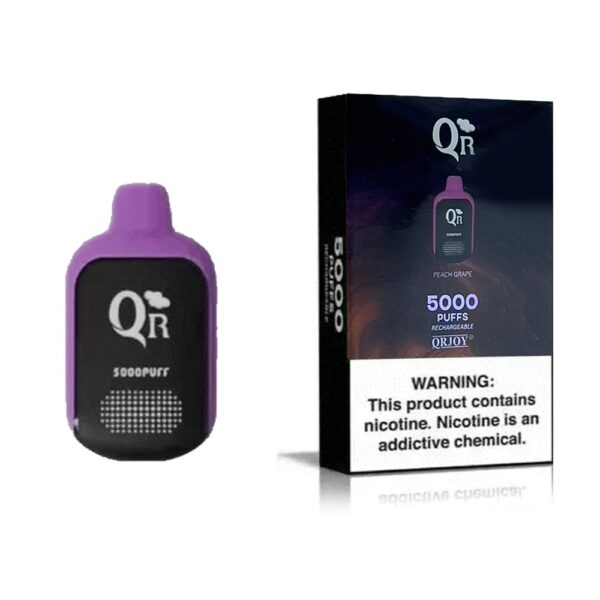QR 5% NIC 5000 PUFFS DISPOSABLE - PEACH GRAPE