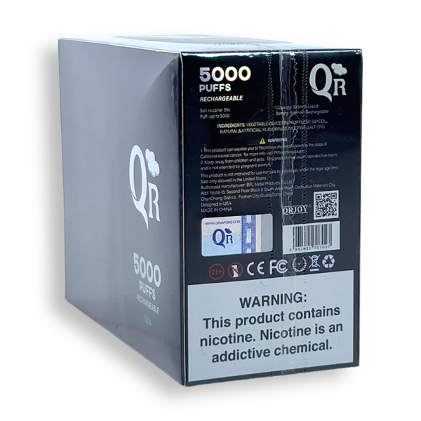 QR 5% NIC 5000 PUFFS DISPOSABLE - PEACH GRAPE - Image 2