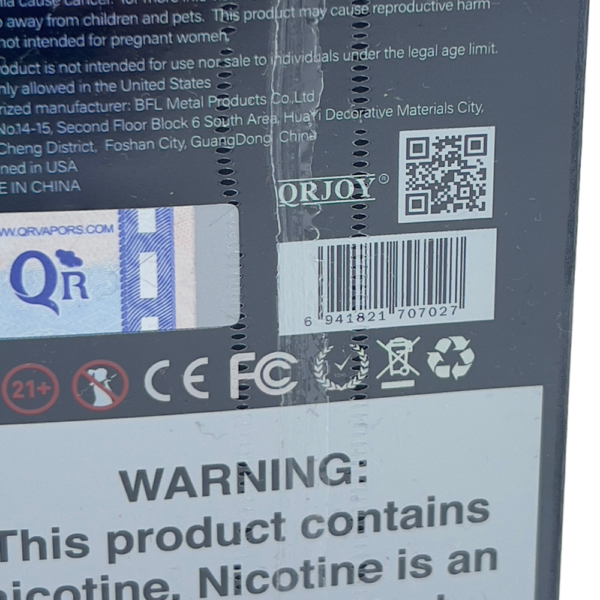 QR 5% NIC 5000 PUFFS DISPOSABLE - PEACH GRAPE - Image 3