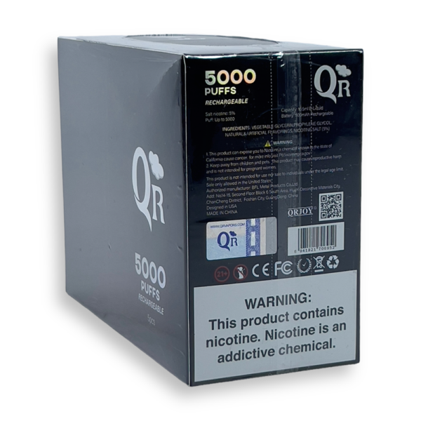 QR 5% NIC 5000 PUFFS DISPOSABLE - BLACK ICE - Image 2