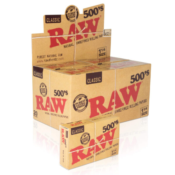 RAW CLASSIC 1 1/4 PAPERS 500'S