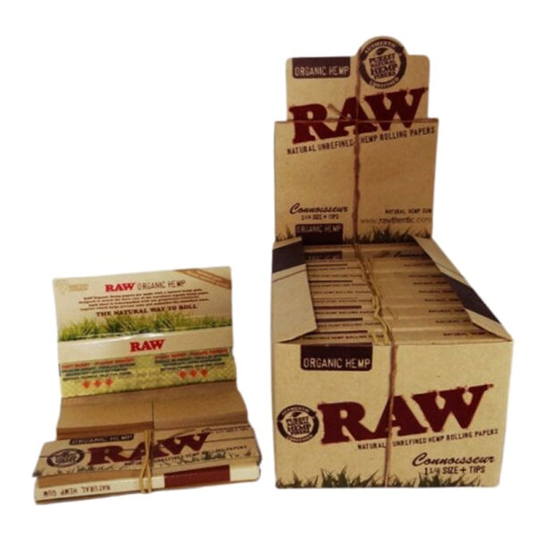 RAW ORGANIC HEMP CONNOISSEUR 1 1/4 + TIPS