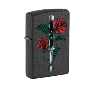 ZIPPO 236 ROSE DAGGER TATTOO DESIGN LIGHTER