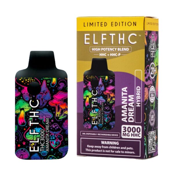 ELF THCA 3000MG DISPOSABLE  HYBRID - AMANITA DREAM