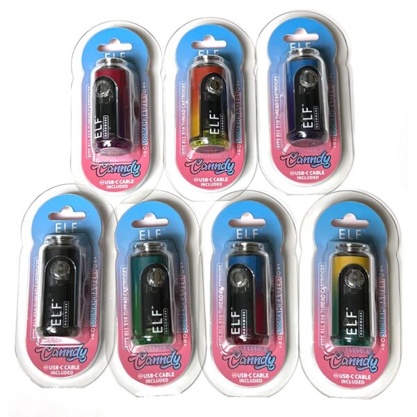 ELF THC 500 MaH CANNDY BATTERY - ASSORTED COLORS