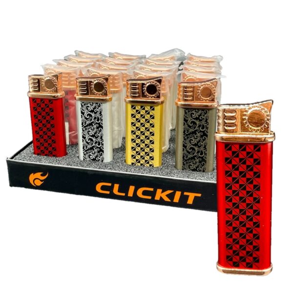 CLICKIT PATTERN PRINTED SINGLE TORCH LIGHTER