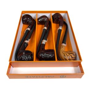 CLICKIT MEDIUM SIZE WOOD COLOR PIPE W/ DIAMOND ANIMAL