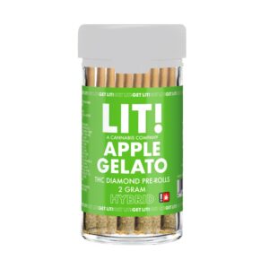 LIT! THC DIAMOND 2G PREROLLS – APPLE GELATO