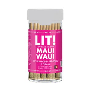 LIT! THC DIAMOND 2G PREROLLS – MAUI WAUI