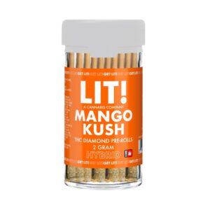 LIT! THC DIAMOND 2G PREROLLS – MANGO KUSH