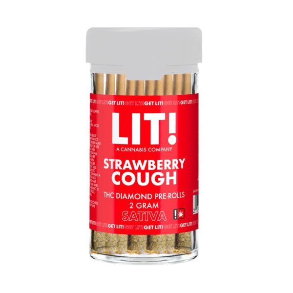 LIT! THC DIAMOND 2G PREROLLS - STRAWBERRY COUGH