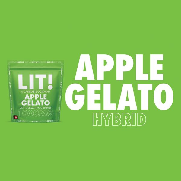 LIT! THC DIAMOND 500MG 2CTS GUMMIES - APPLE GELATO - Image 2