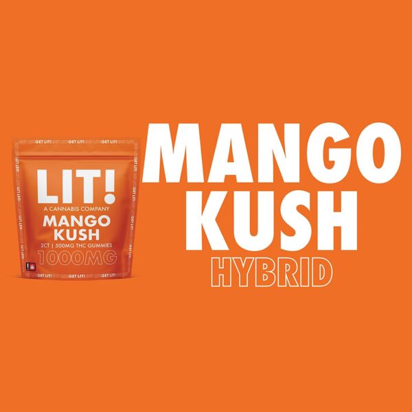 LIT! THC DIAMOND 500MG 2CTS GUMMIES - MANGO KUSH - Image 2