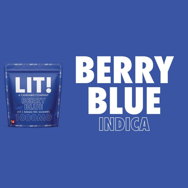 LIT! THC DIAMOND 500MG 2CTS GUMMIES - BLUEBERRY - Image 2
