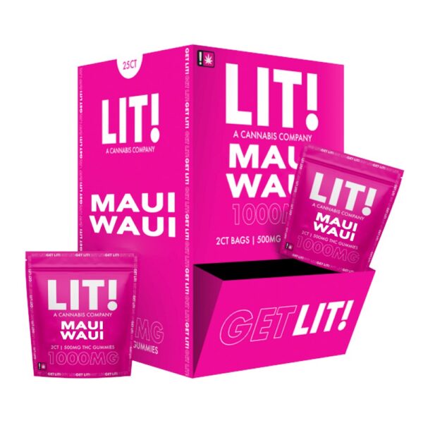 LIT! THC DIAMOND 500MG 2CTS GUMMIES - MAUI WAUI