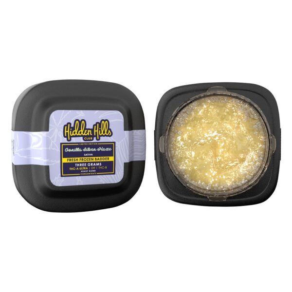 HIDDEN HILLS 3G THCA/ D9/B FRESH FROZEN BADDER - GORILLA SILVER HAZE
