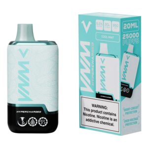 VNM HYPER CHARGED 5% NIC 25000PUFFS DISPOSABLE – COOL MINT