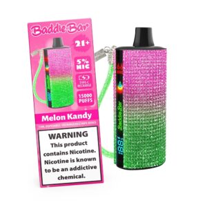 BADDIE BAR 5% NIC 15000PUFFS DISPOSABLE – MELON KANDY