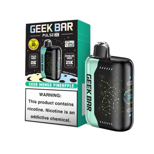 GEEK BAR PULSE X 5% NIC 25000 PUFFS DISPOSABLE - SOUR MANGO PINEAPPLE