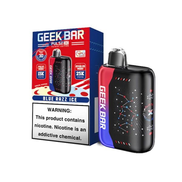 GEEK BAR PULSE X 5% NIC 25000 PUFFS DISPOSABLE - BLUE RAZZ ICE