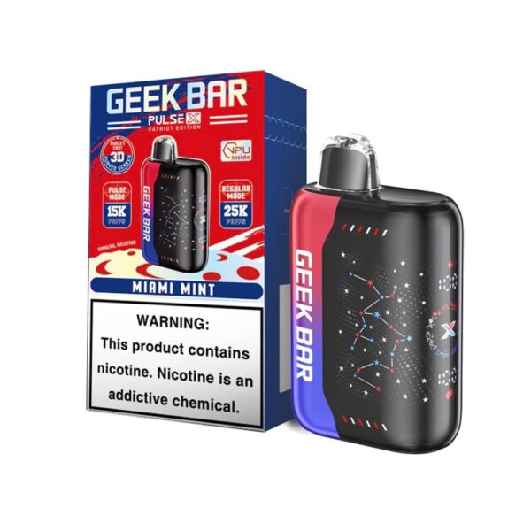 GEEK BAR PULSE X 5% NIC 25000 PUFFS DISPOSABLE - MIAMI MINT