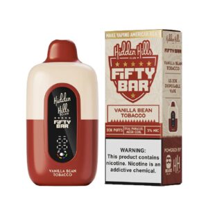 HIDDEN HILLS FIFTY BAR 5%NIC 20000PUFFS DISPOSABLE – VANILLA BEAN TOBACCO