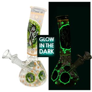 STONER DAY GLOW IN THE DARK GLASS PIPE