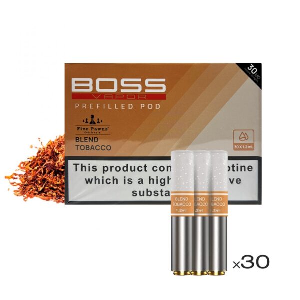 BOSS VAPOR ONE 30MG NIC PREFILLED POD - BLEND TOBACCO