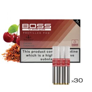BOSS VAPOR ONE 30MG NIC PREFILLED POD – CHERRY TOBACCO