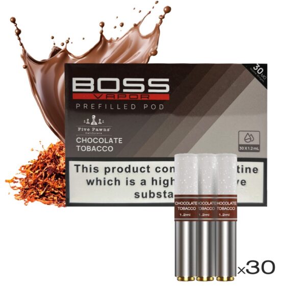 BOSS VAPOR ONE 30MG NIC PREFILLED POD - CHOCOLATE TOBACCO