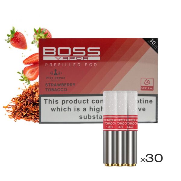 BOSS VAPOR ONE 30MG NIC PREFILLED POD - STRAW TOBACCO