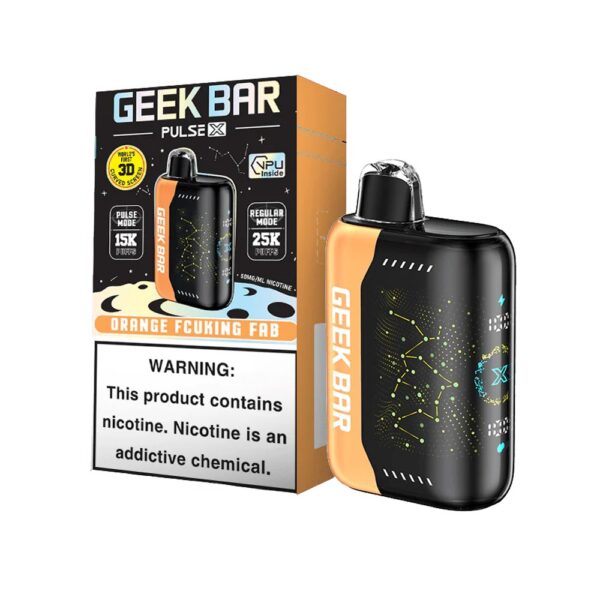 GEEK BAR PULSE X 5% NIC 25000 PUFFS DISPOSABLE - ORANGE FCUKING FAB