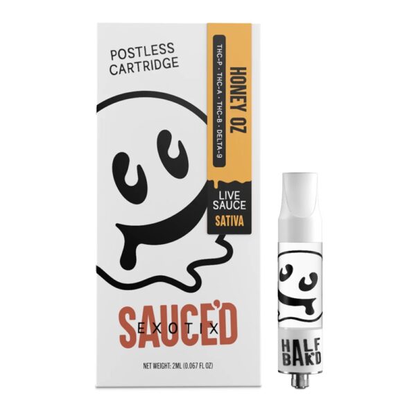 HALF BAK'D SAUCE'D EXOTIX THC-P 2G CARTRIDGE SATIVA - HONEY OZ