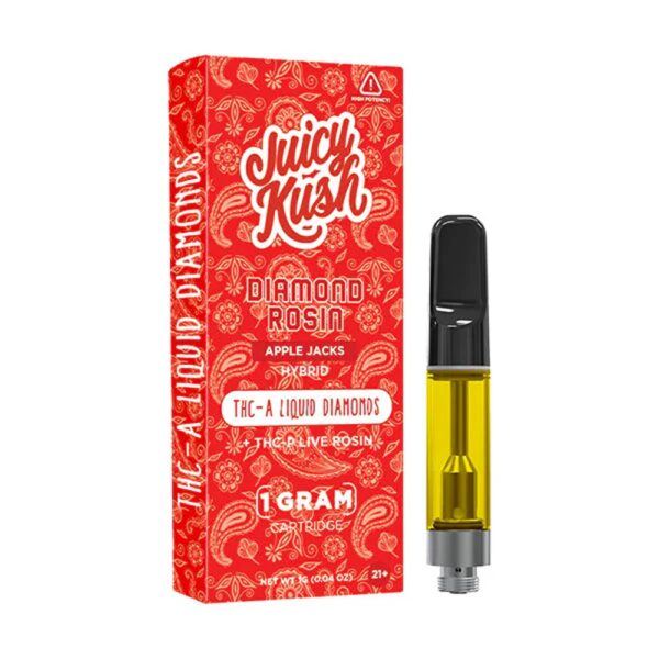 JUICY KUSH THCA/THCP /D8 LIVE RESIN 1G CARTRIDGE HYBRID - APPLE JACKS